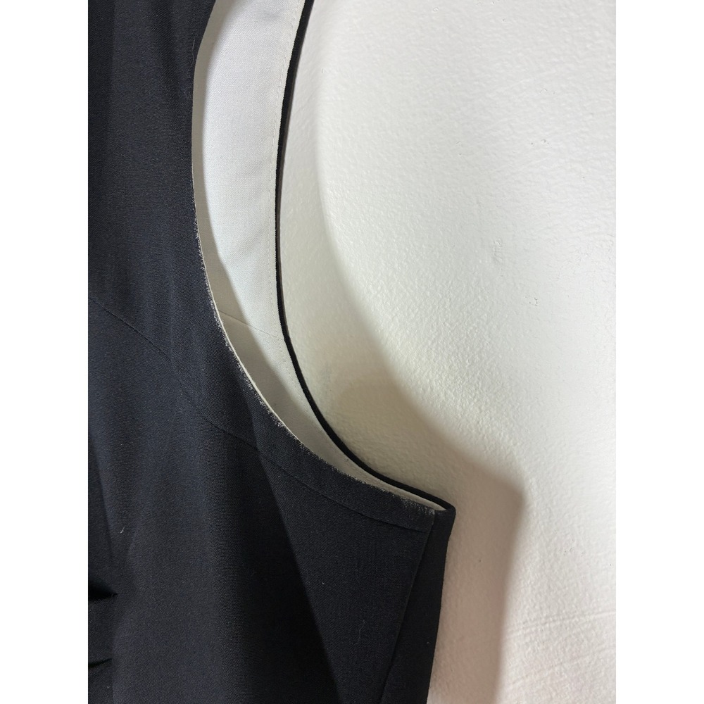 Calvin Klein Black Sleeveless Sheath Dress Plus Size 18W Ruched Neutral Stretchy - Picture 6 of 12